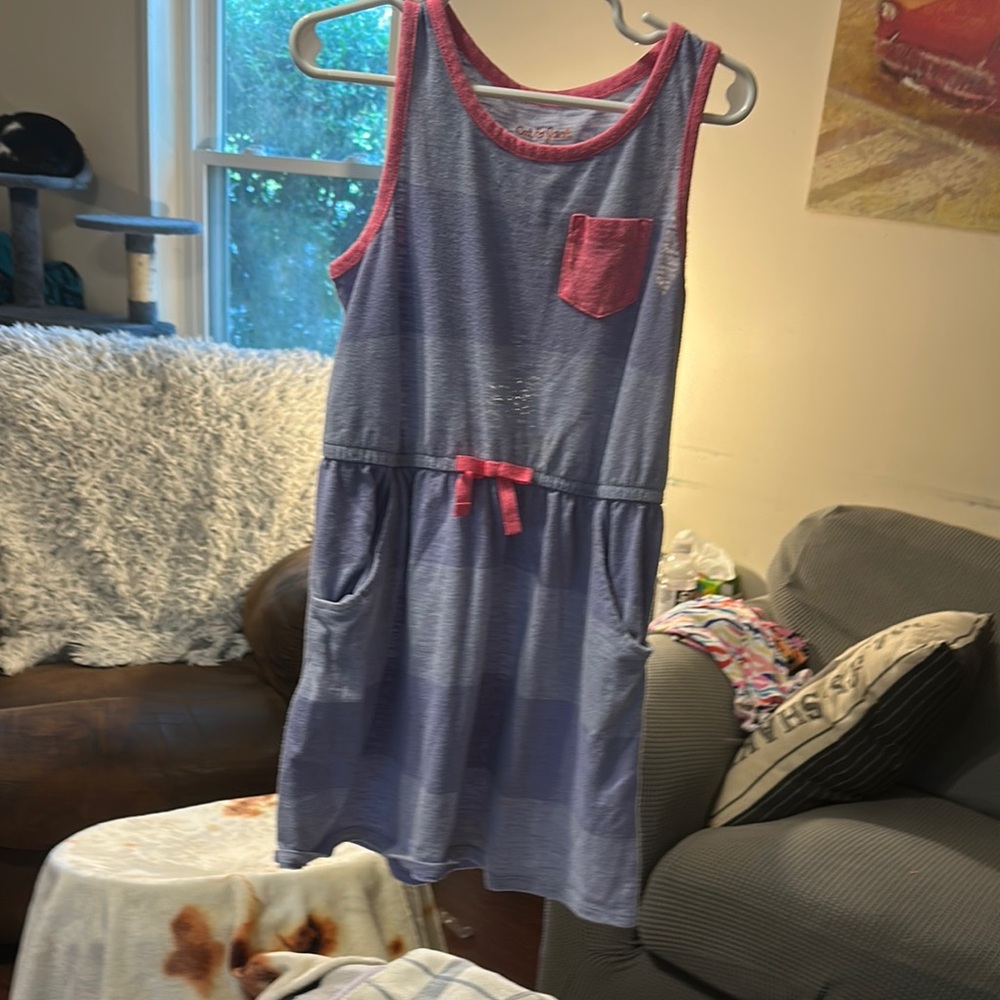 Cat & Jack Gray Sleeveless Scoop Neck Sundress